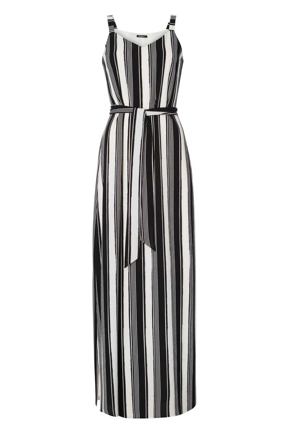 White Monochrome Stripe Maxi Dress, Image 4 of 4