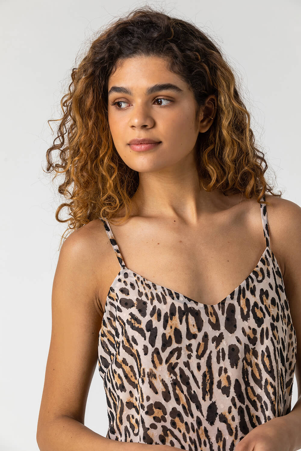 Brown Animal Print Camisole, Image 4 of 5