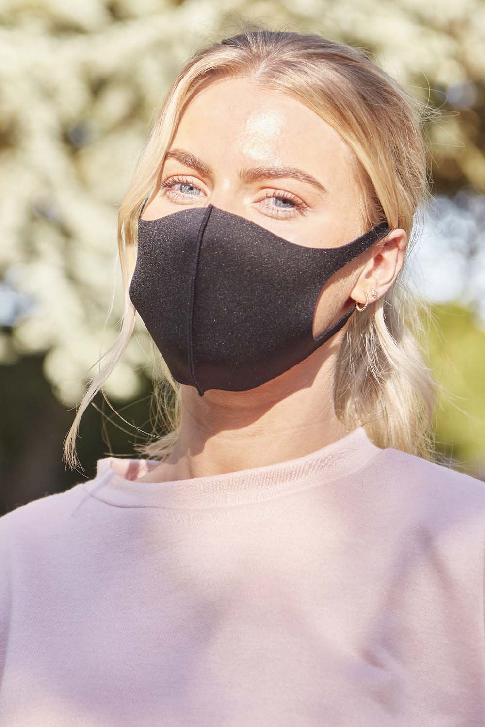 Black Fast Drying Fashion Face Mask, Image 2 of 4