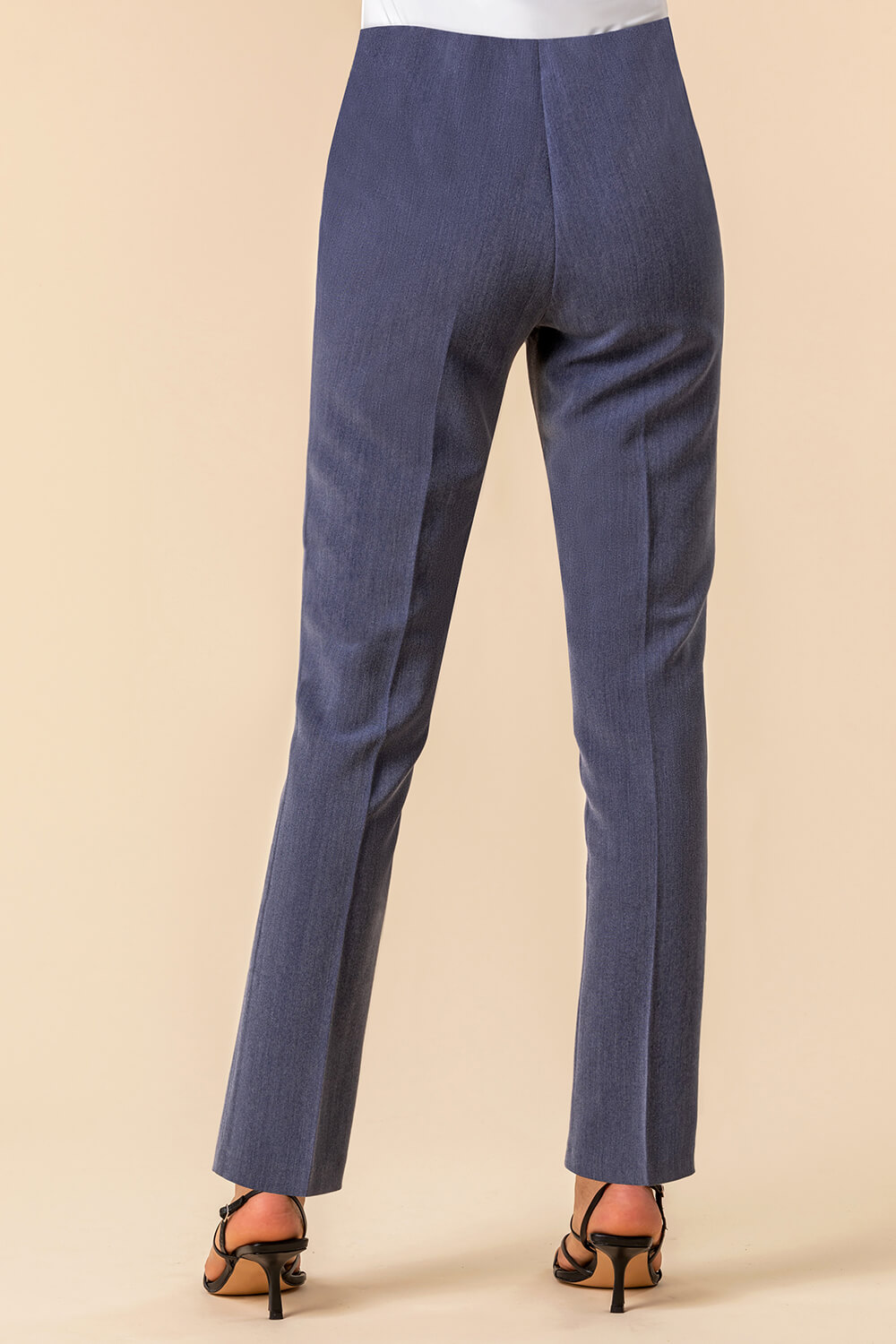Denim Soft Jersey Stretch Seam Detail Trouser, Image 2 of 4