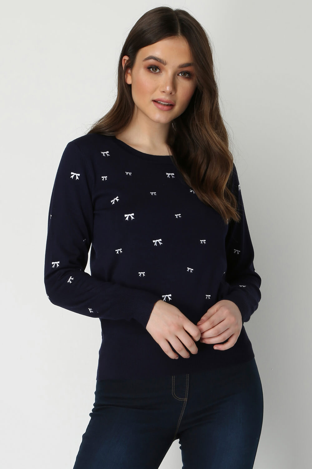 Bow Embroidered Jumper 