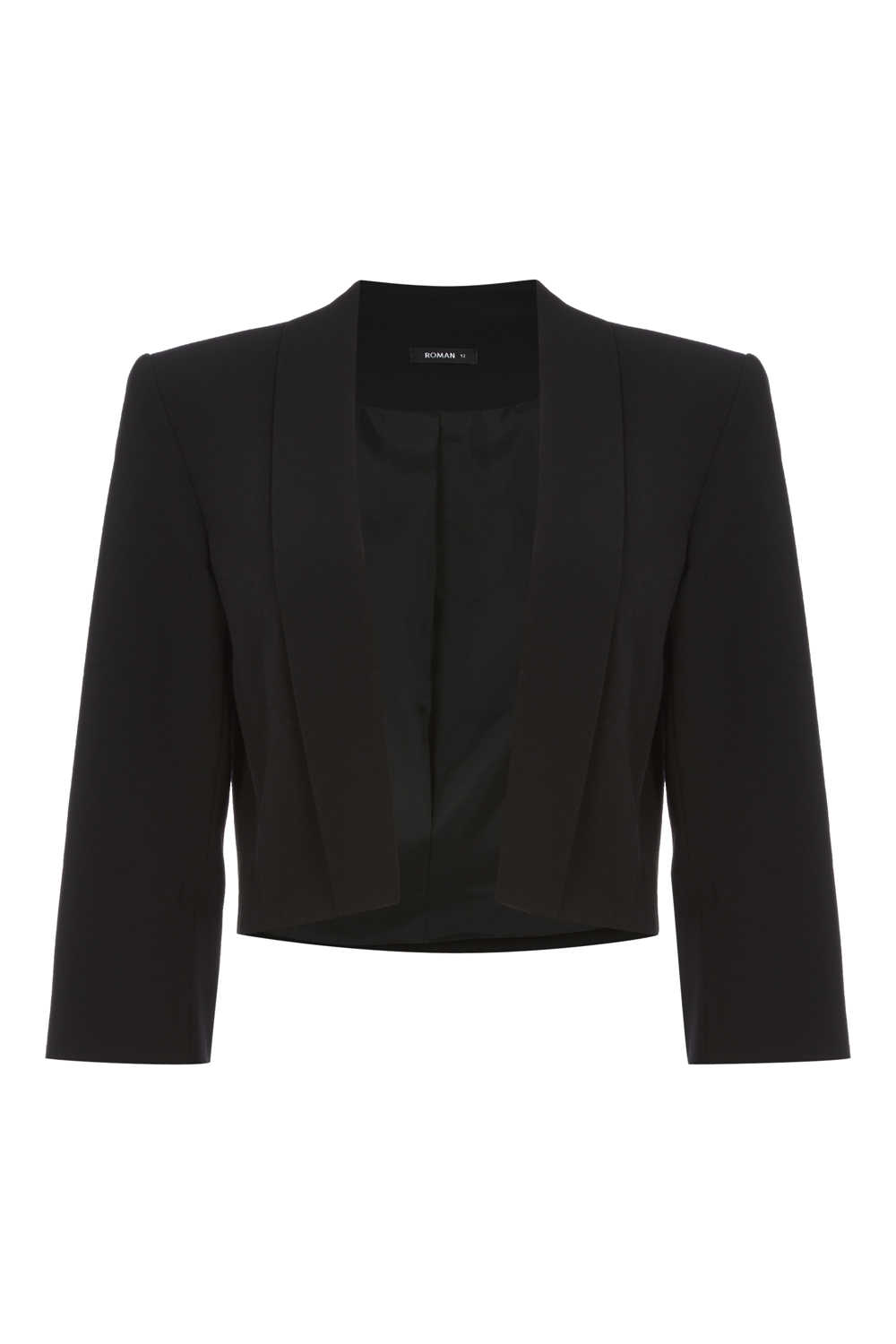 Rochette Crepe Jacket in Black - Roman Originals UK