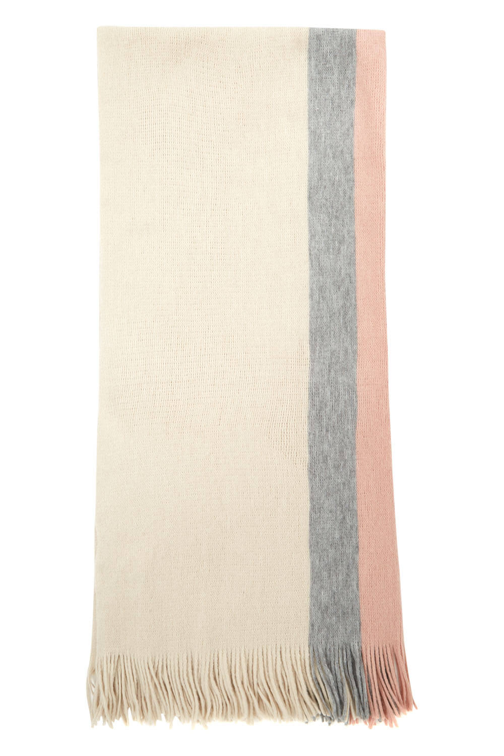 Light Pink Soft Stripe Print Scarf, Image 4 of 4