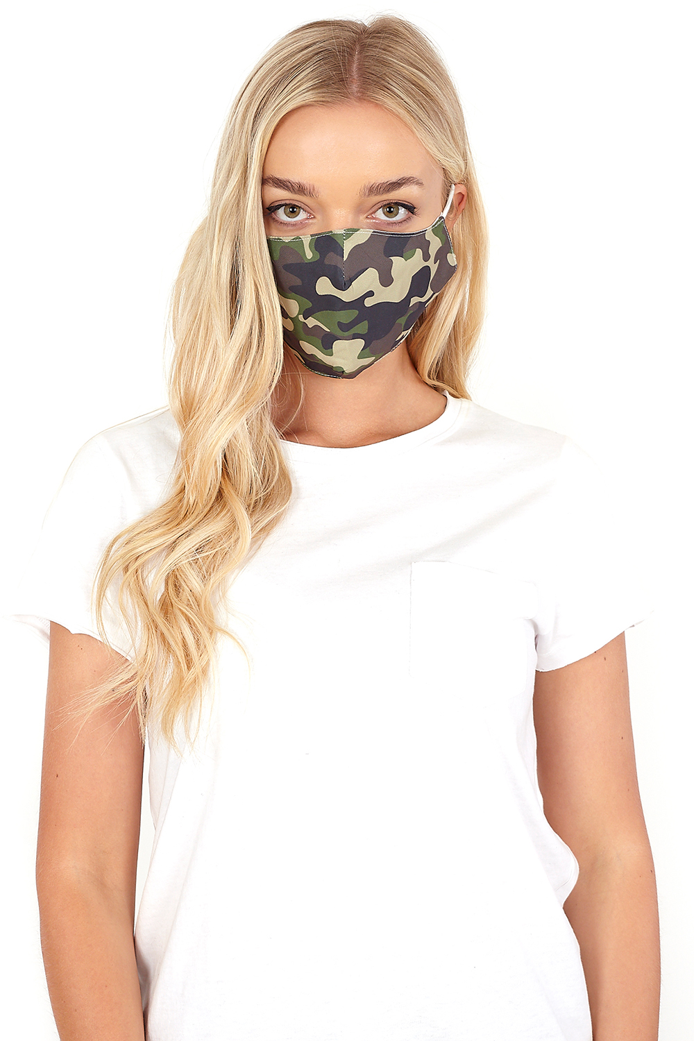 KHAKI Camouflage Print Fast Drying Fashion Face Mask, Image 2 of 2