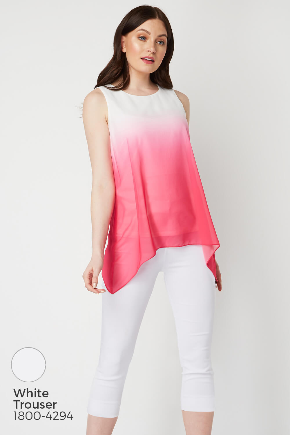 PINK Ombre Print Overlay Top, Image 7 of 8