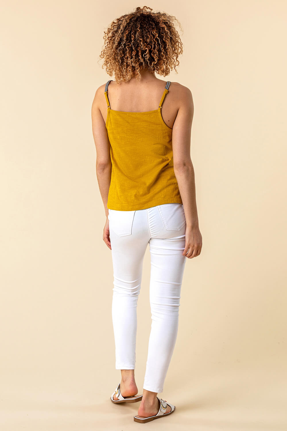 Amber Embroidered Yoke Cami Top, Image 3 of 4