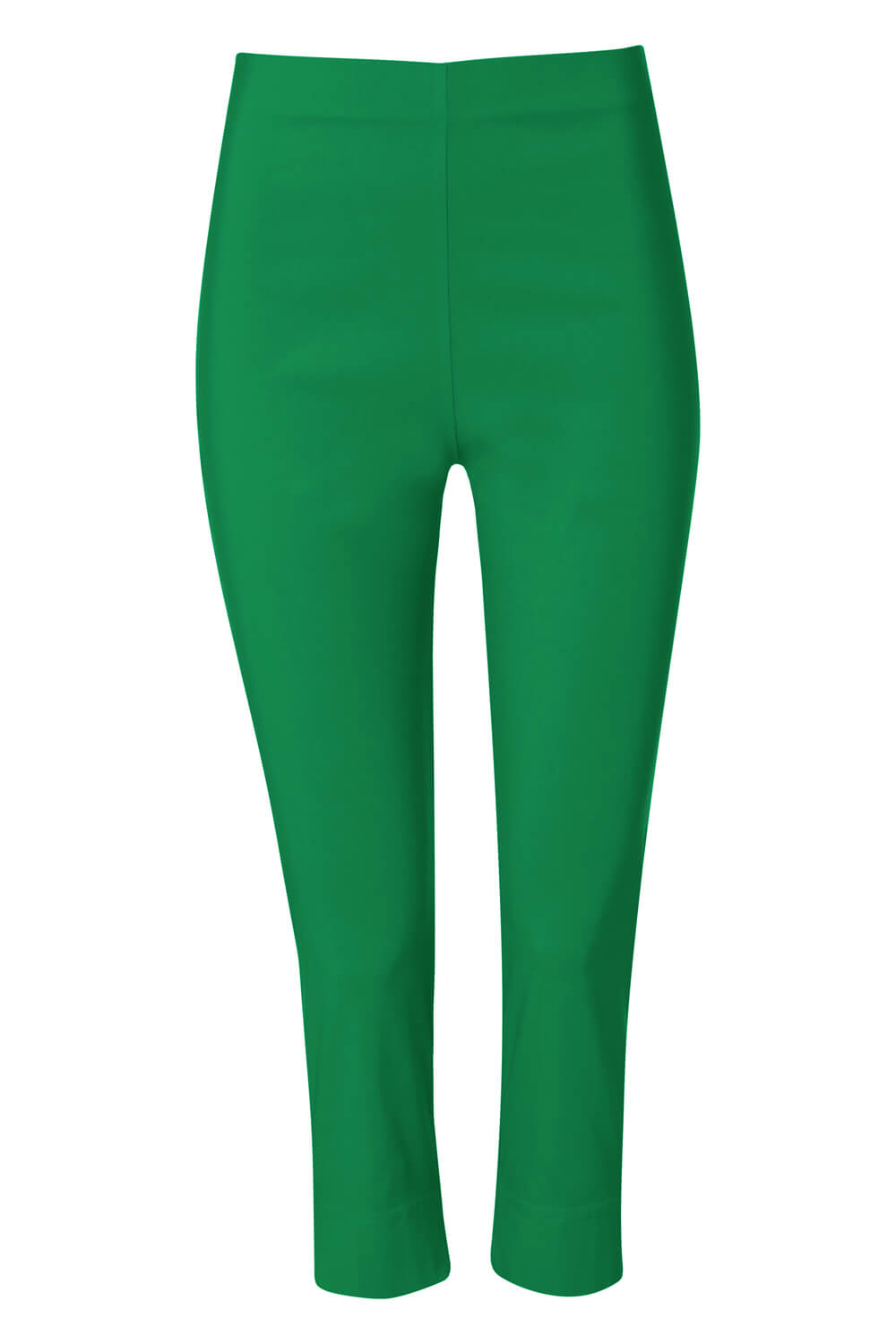 Cropped Stretch Trouser in Emerald Green - Roman Originals UK