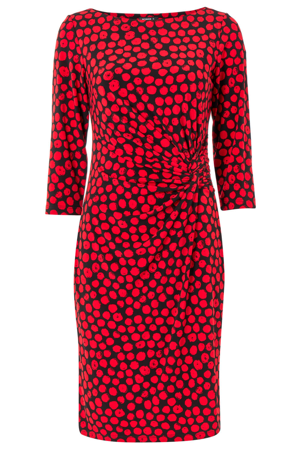 Red Spot Twist Waist Dress, Image 5 of 5