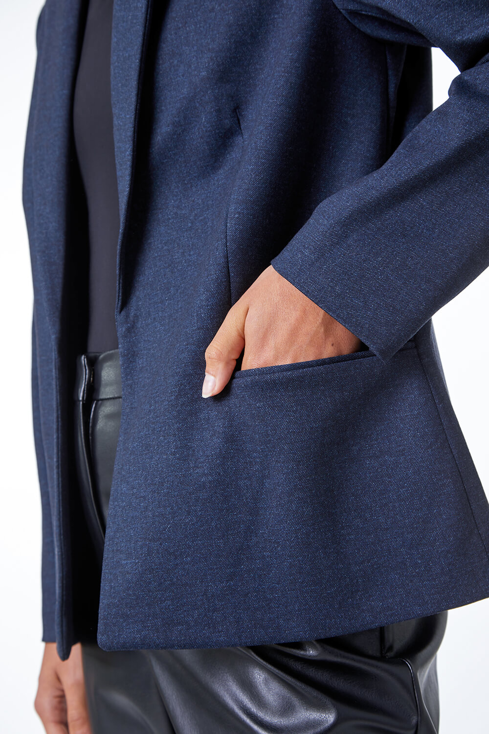 Midnight Blue Smart Pocket Detail Jacket , Image 5 of 5