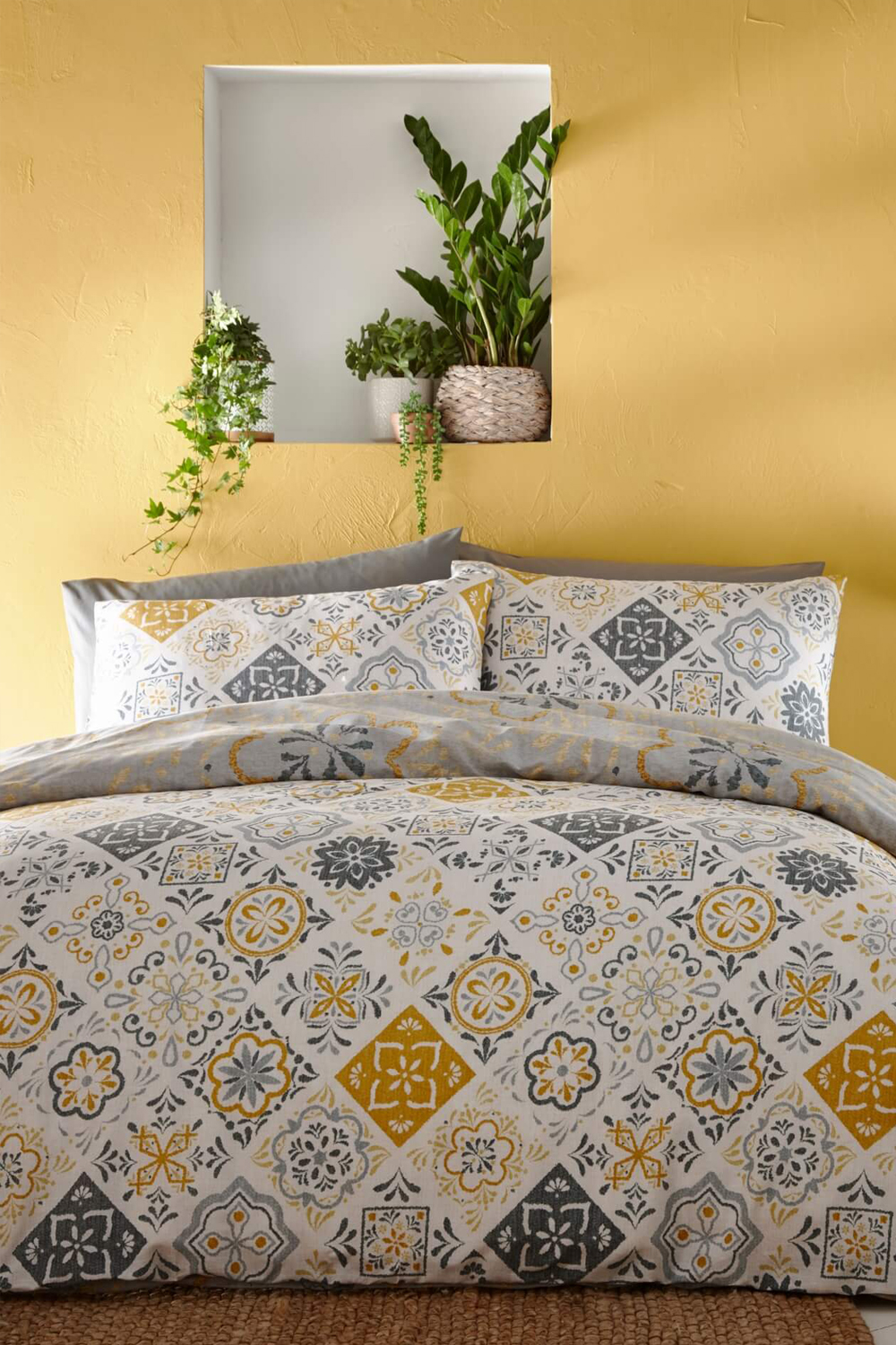Super King Size Morocco Duvet Cover Set in Ochre Roman Originals UK