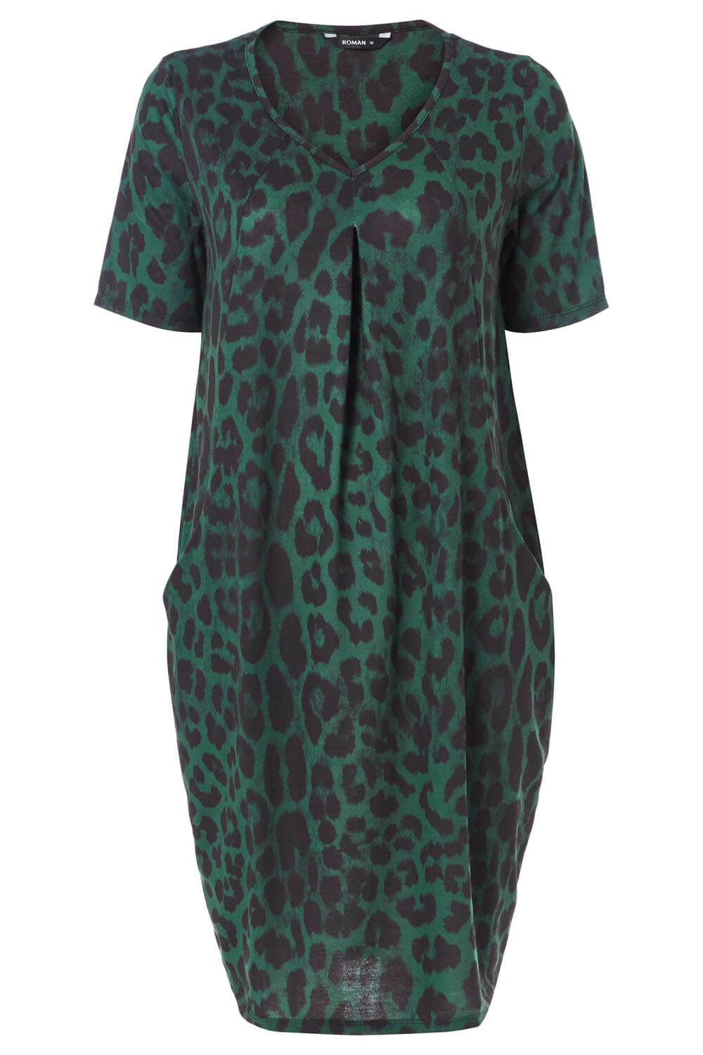 Green Animal Leopard Print Dress, Image 5 of 5