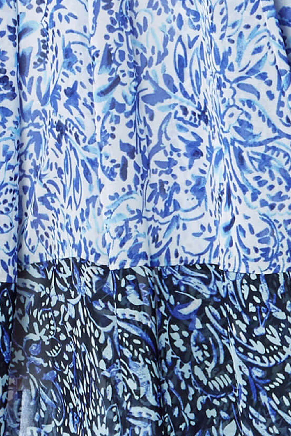 Blue Paisley Print Fit and Flare Dress, Image 3 of 3