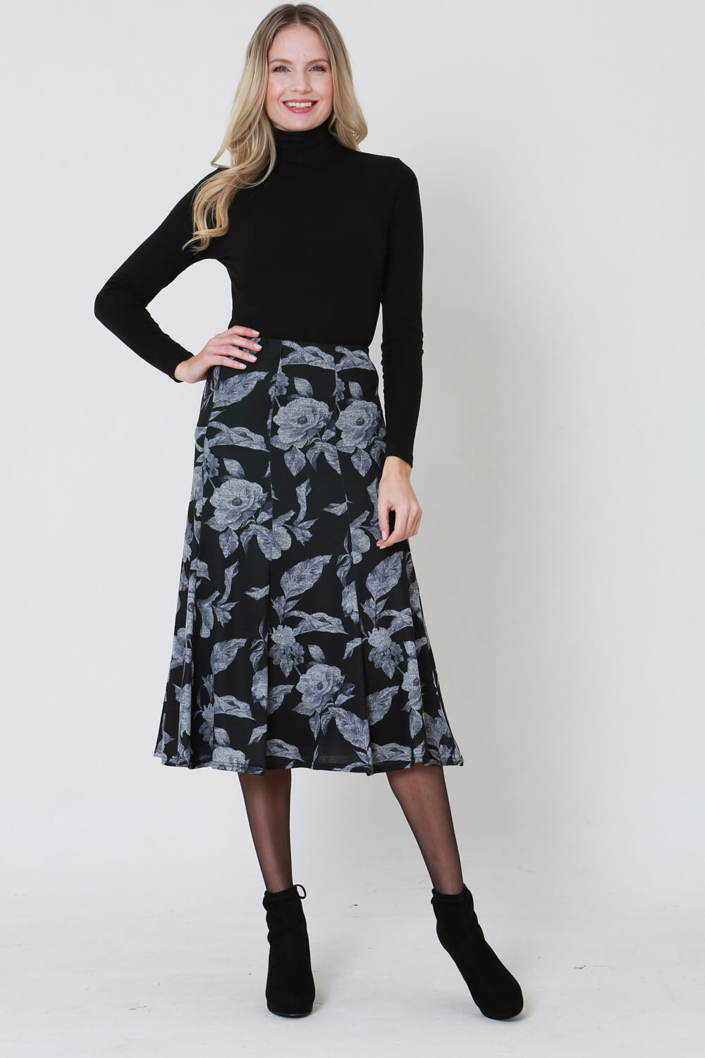 Julianna Floral Printed Midi Skirt
