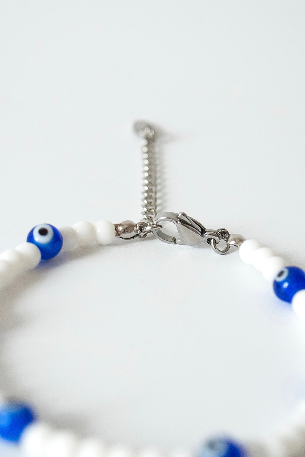 Silver White Blue Tennis Bracelet, Image 4 of 4