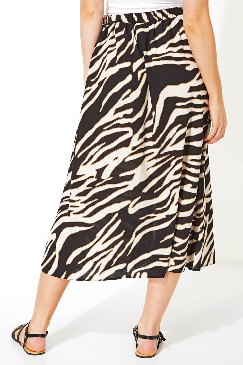 Ivory  Zebra Print Skirt, Image 3 of 4