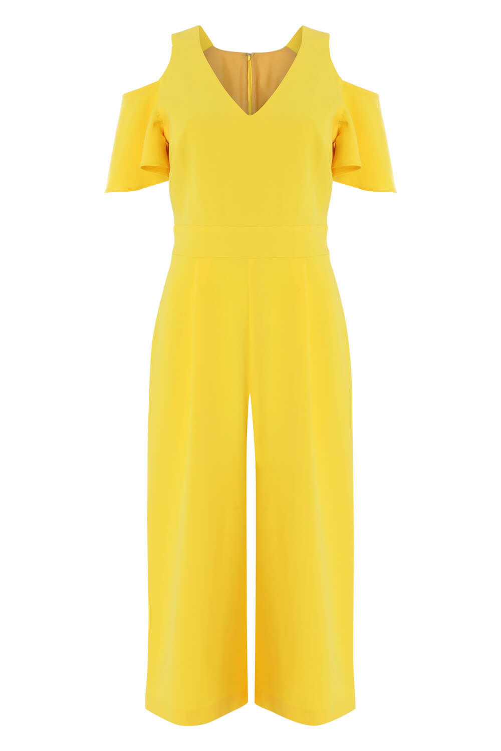 Yellow Cold Shoulder Culotte Jumpsuit , Image 5 of 5