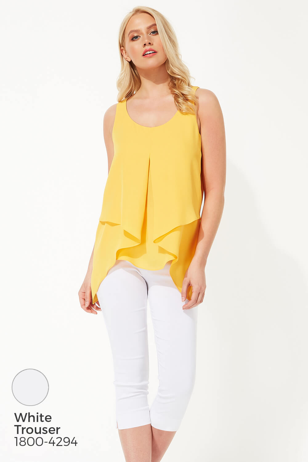 Amber Asymmetric Sleeveless Vest Top, Image 6 of 8