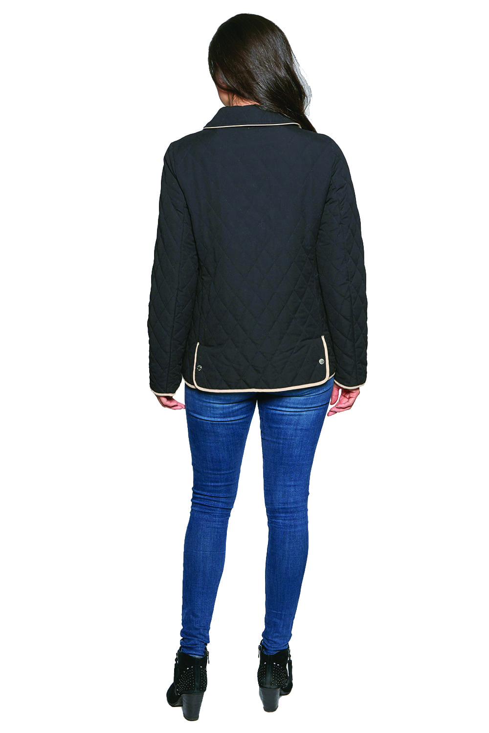 David Barry Ladies Diamond Quilted Jacket in BLack Roman Originals UK