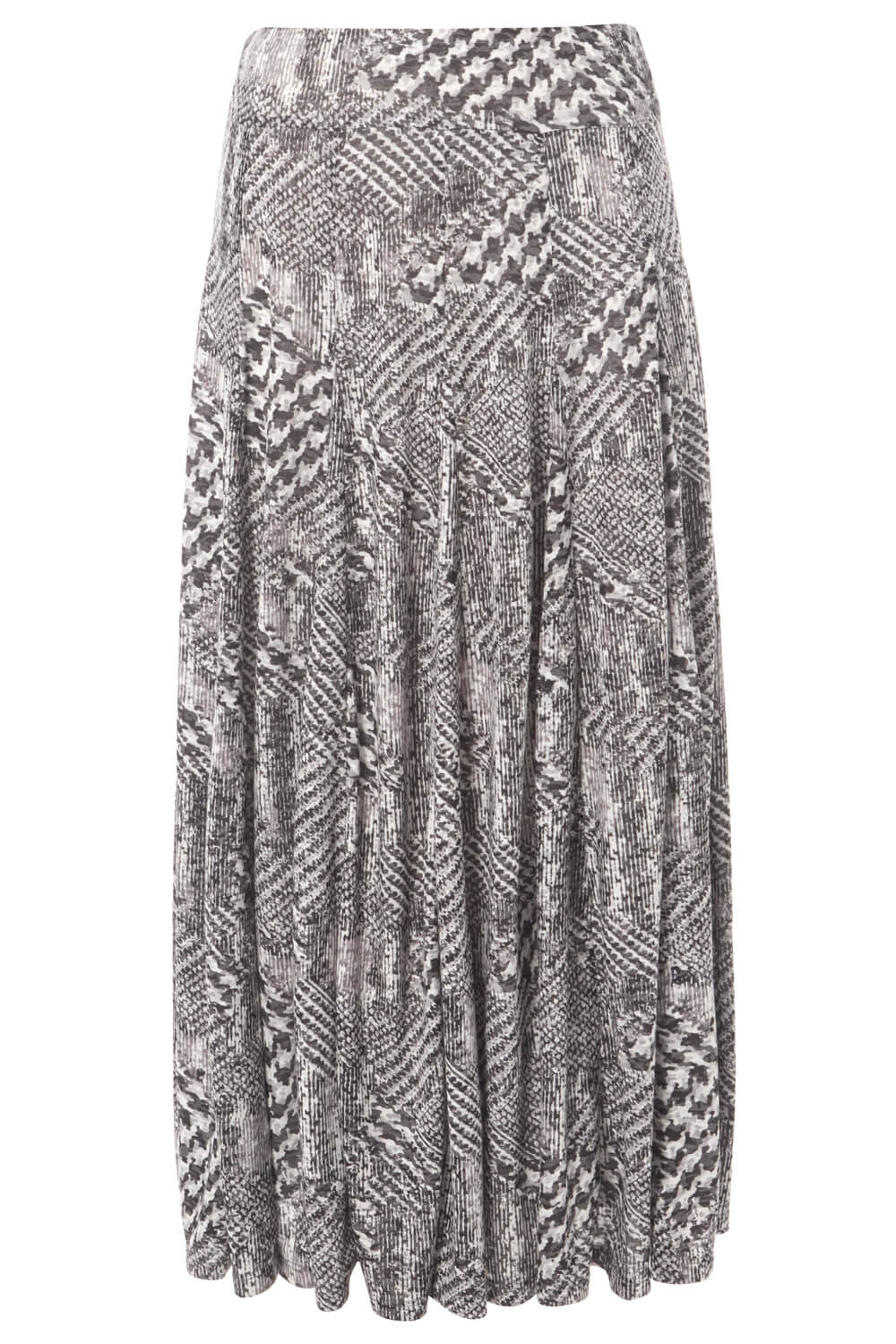 Black Abstract Dogtooth Burnout Skirt, Image 5 of 5