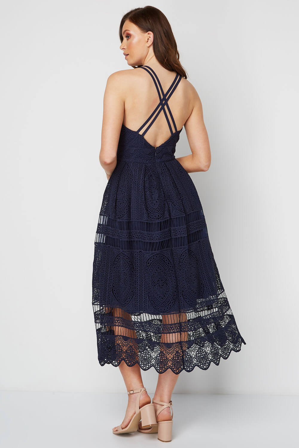  Lace Cross Back Midi Dress, Image 2 of 5