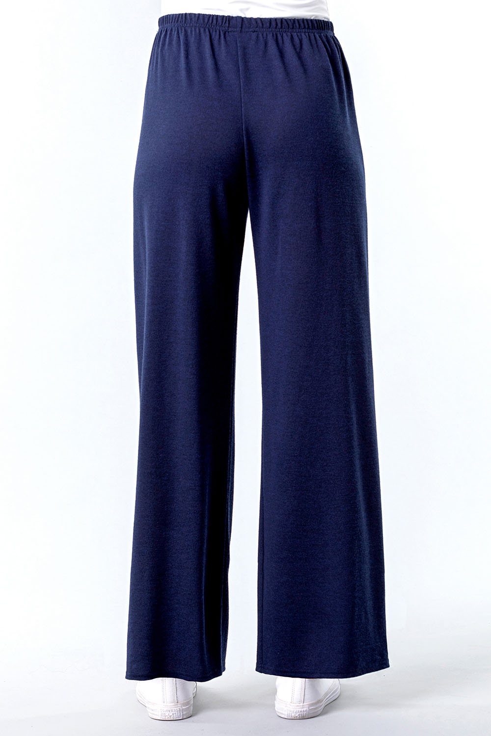 Navy  Wide Leg Lounge Trousers, Image 2 of 4