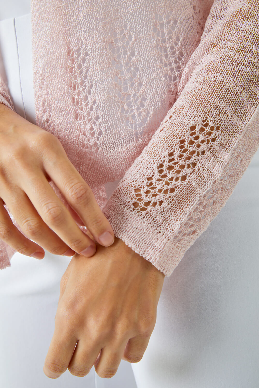 PINK Lightweight Knitted Shrug, Image 5 of 5