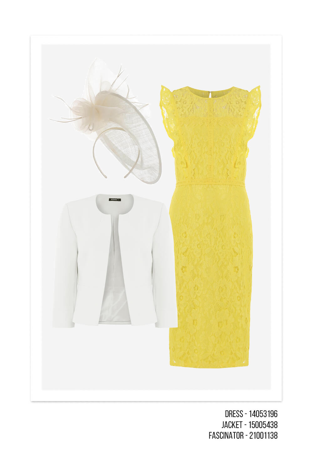 Yellow Lace Ruffle Dress, Image 4 of 5