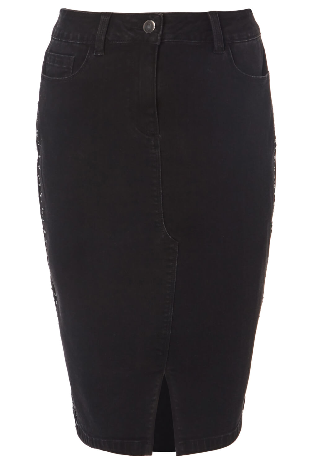 Black Sparkle Hotfix Skirt, Image 4 of 4
