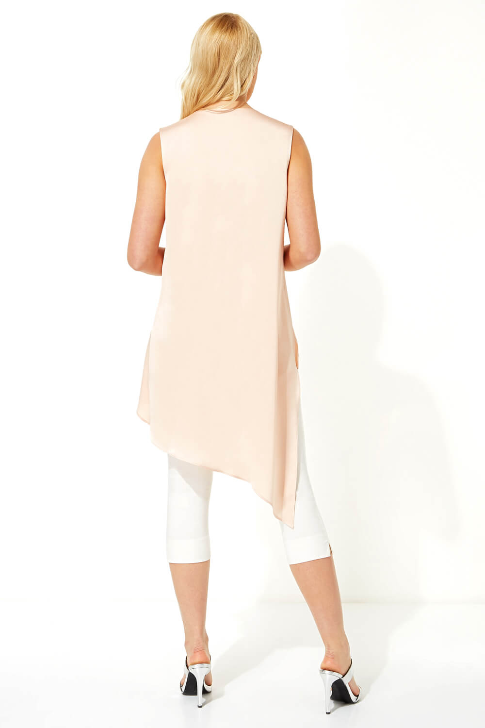 Light Pink Sleeveless Asymmetric Necklace Top , Image 2 of 7