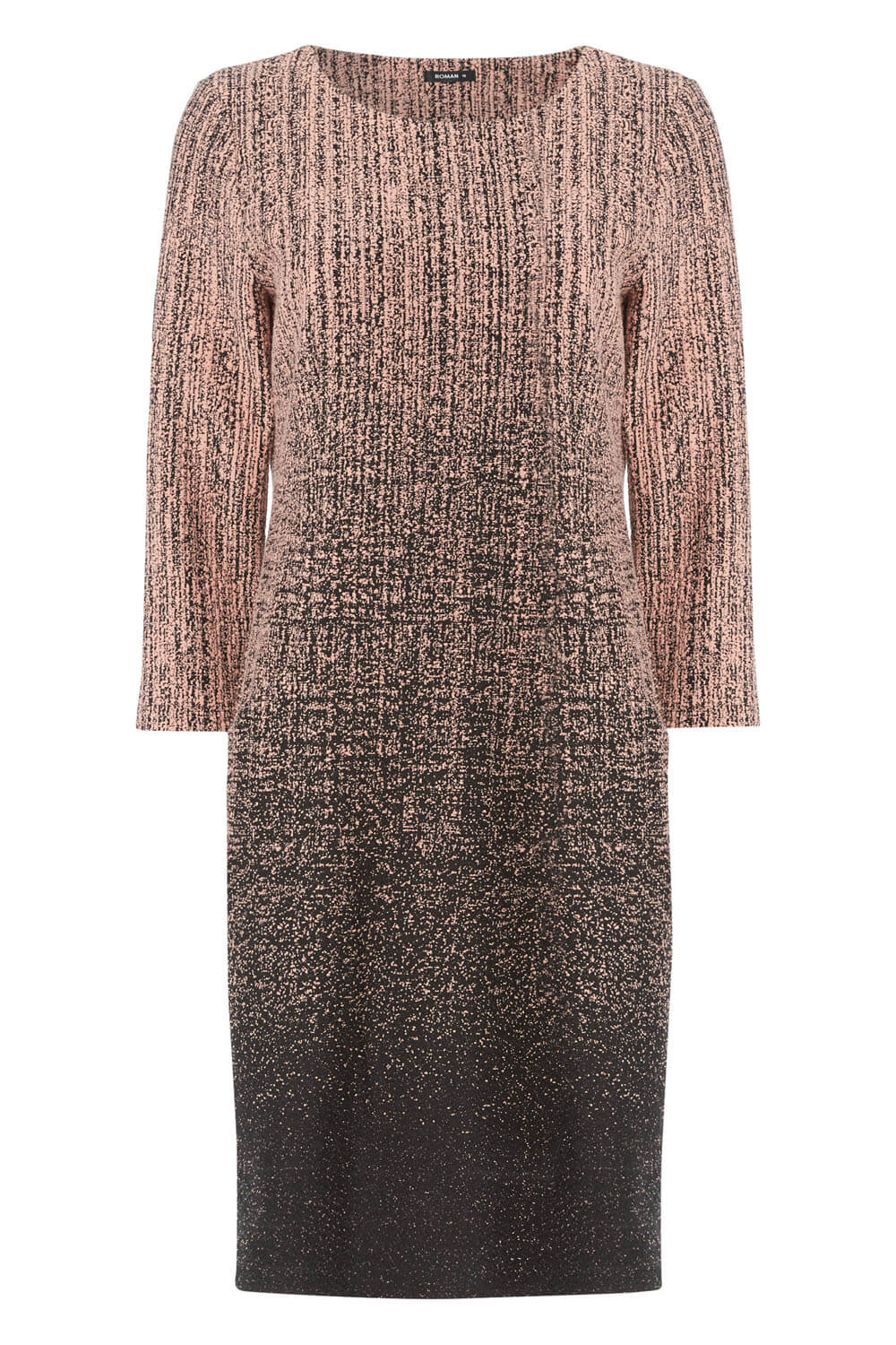 PINK Ombre Textured Shift Dress, Image 5 of 5