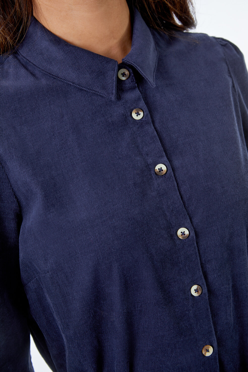 Navy  Corduroy Belted Jumpsuit, Image 5 of 5