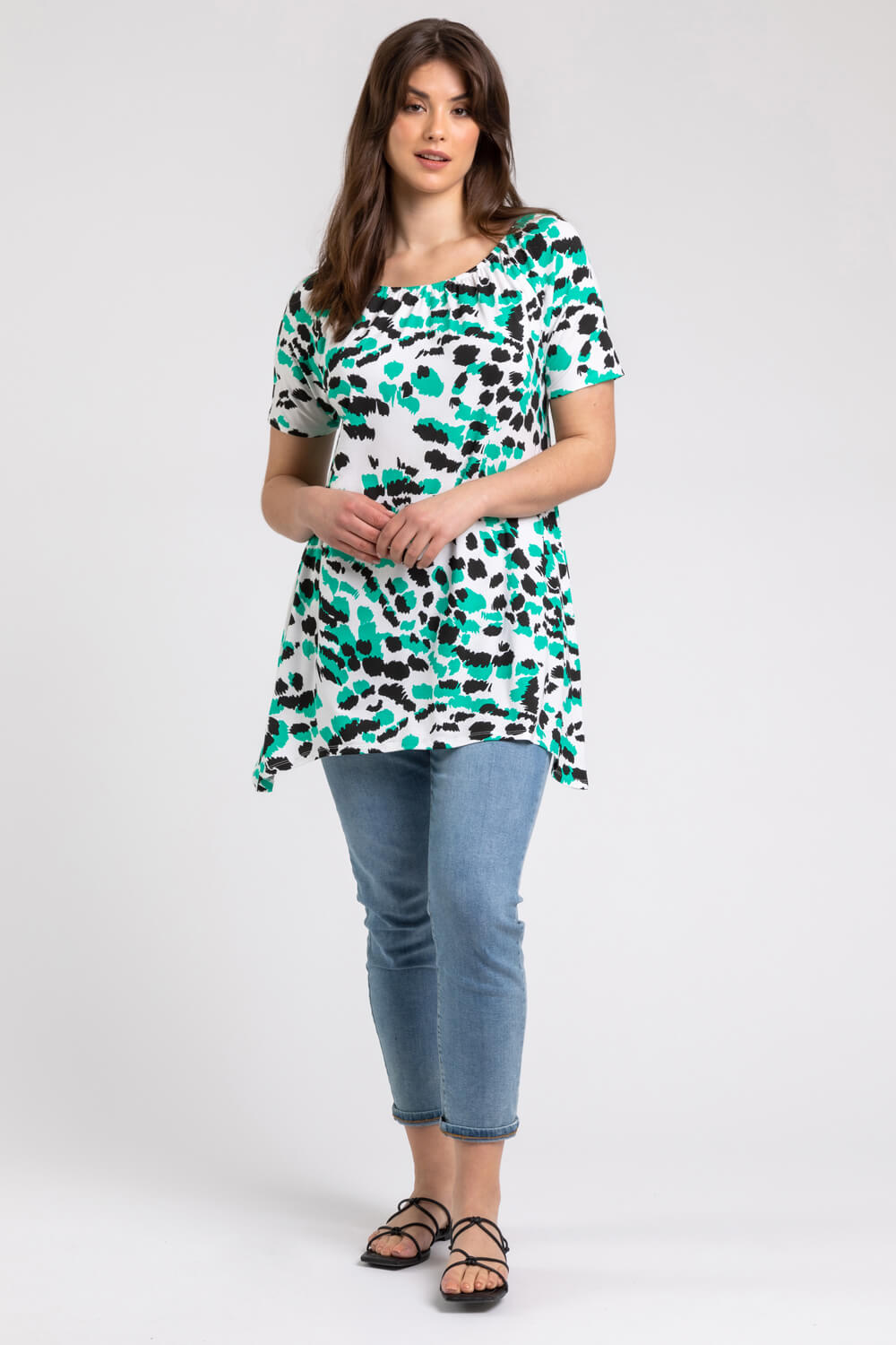 Jade Curve Abstract Animal Longline Swing Top, Image 3 of 4