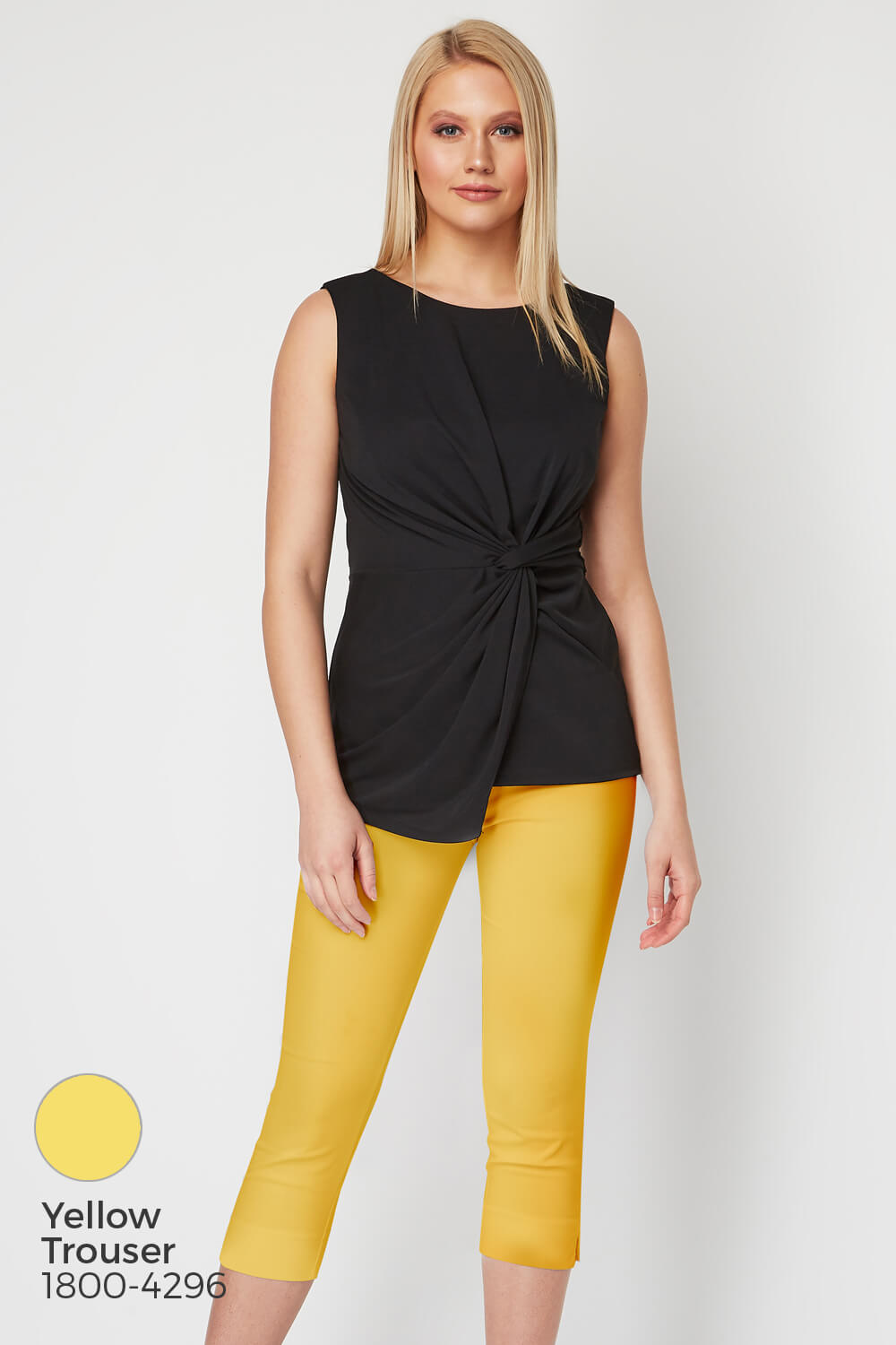 Black Sleeveless Knot Front Top , Image 8 of 8