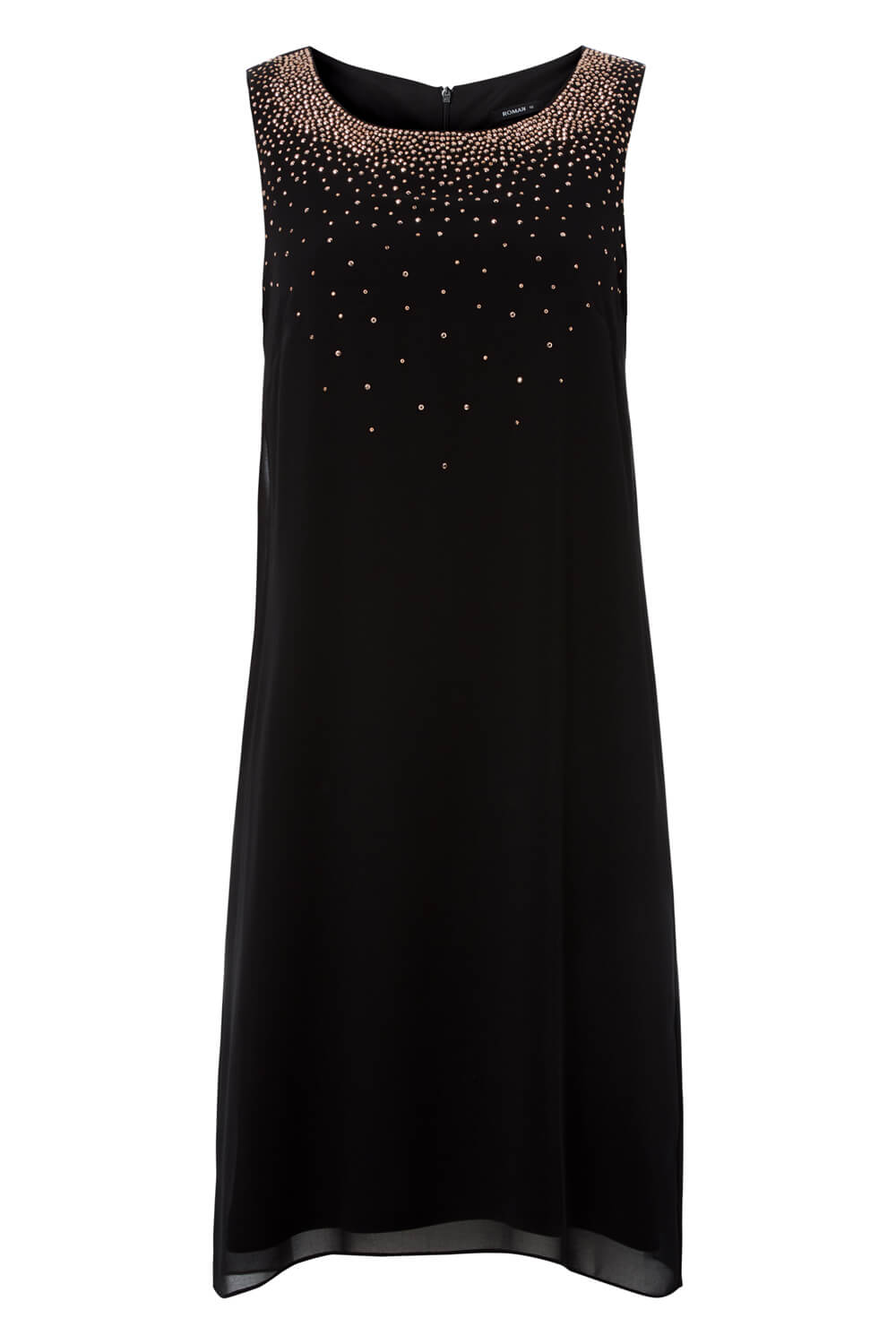 Black Embellished Swing Dress, Image 6 of 6