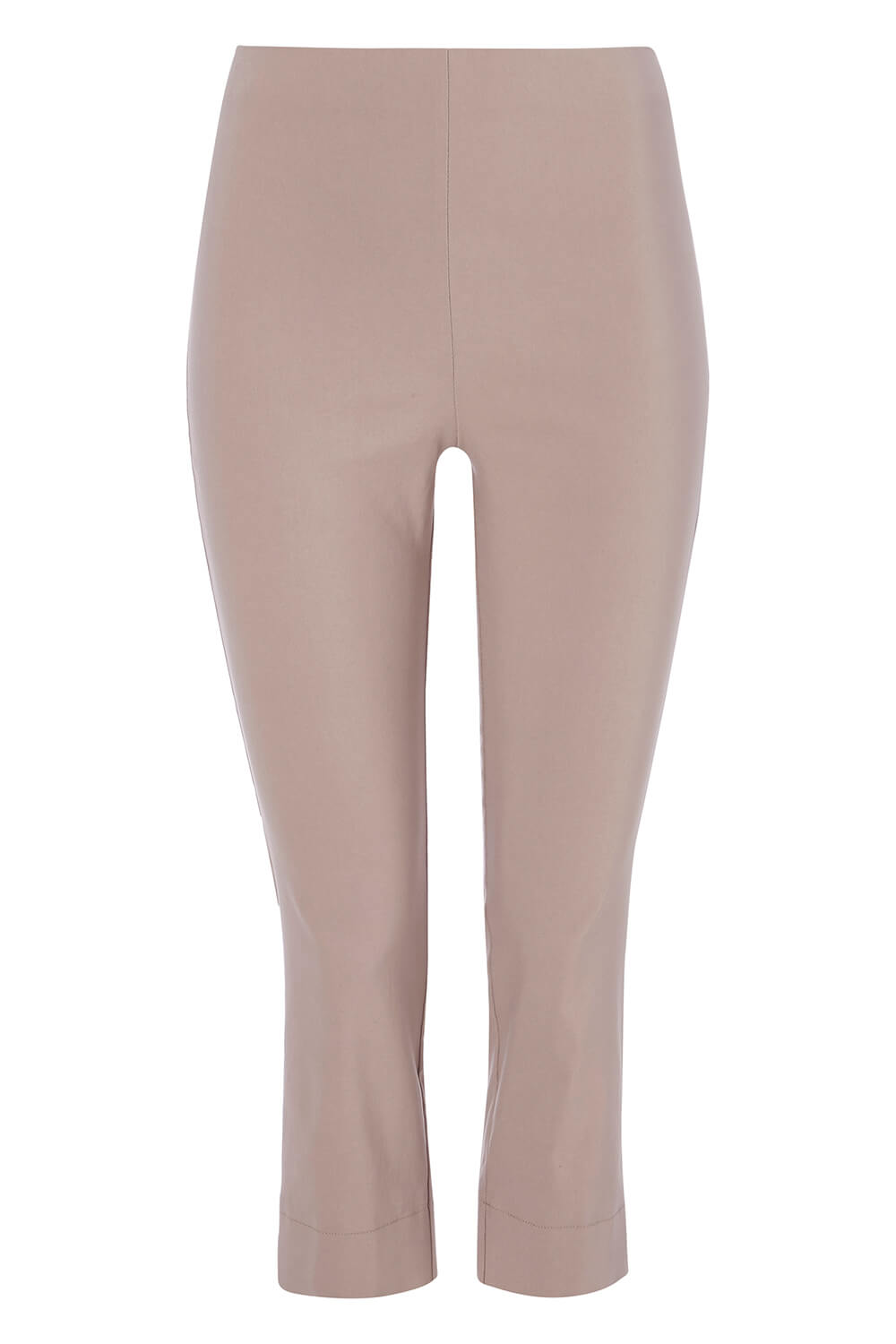 Taupe Cropped Stretch Trouser, Image 4 of 4