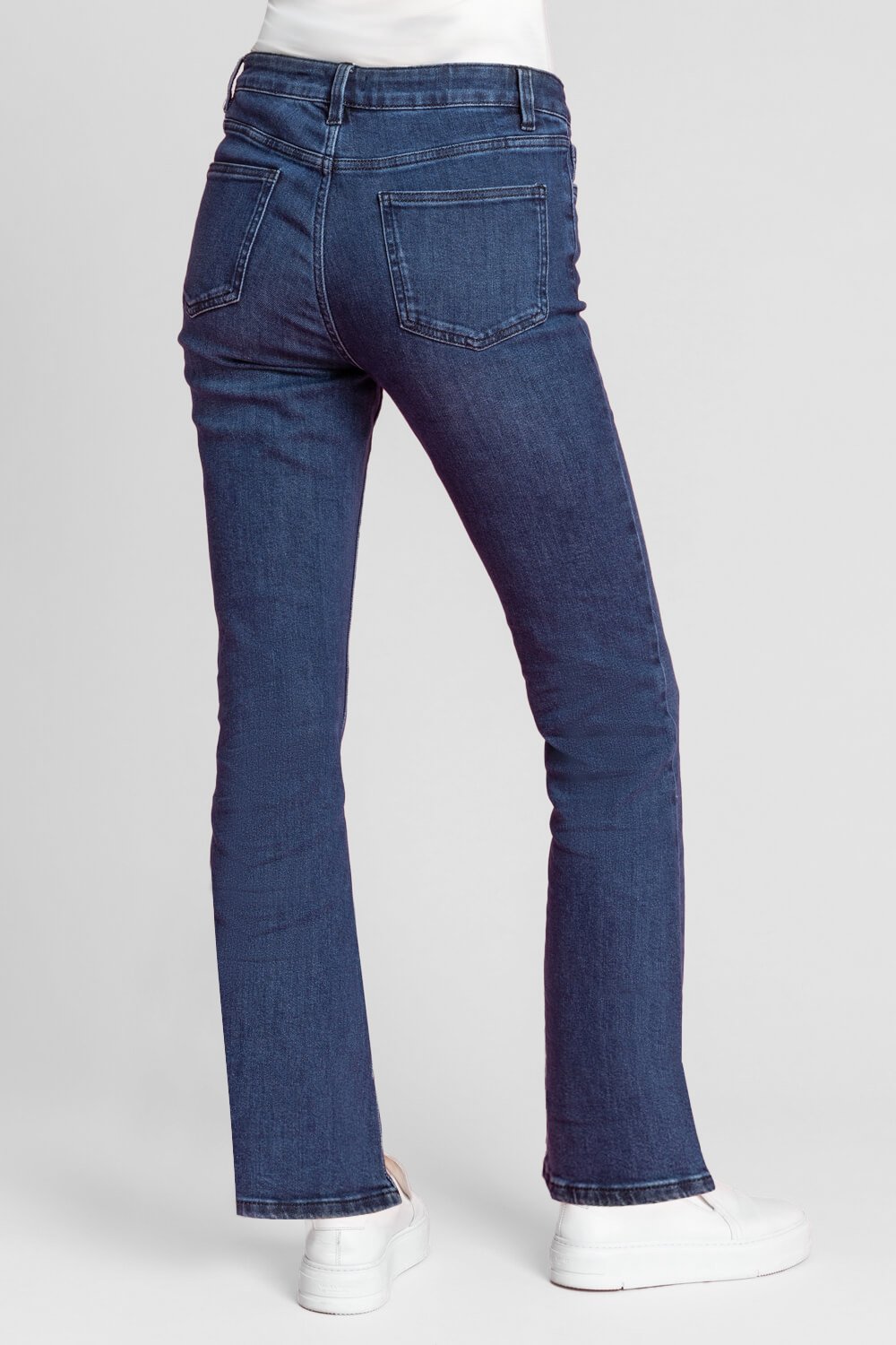 Blue 29" Essential Stretch Bootcut Jeans, Image 2 of 4