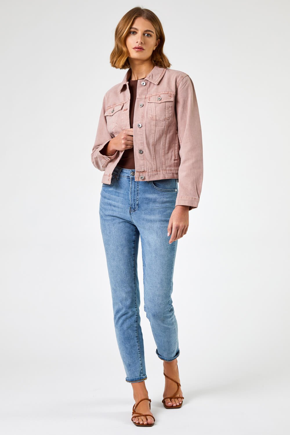 Rose Classic Cotton Denim Jacket, Image 3 of 5