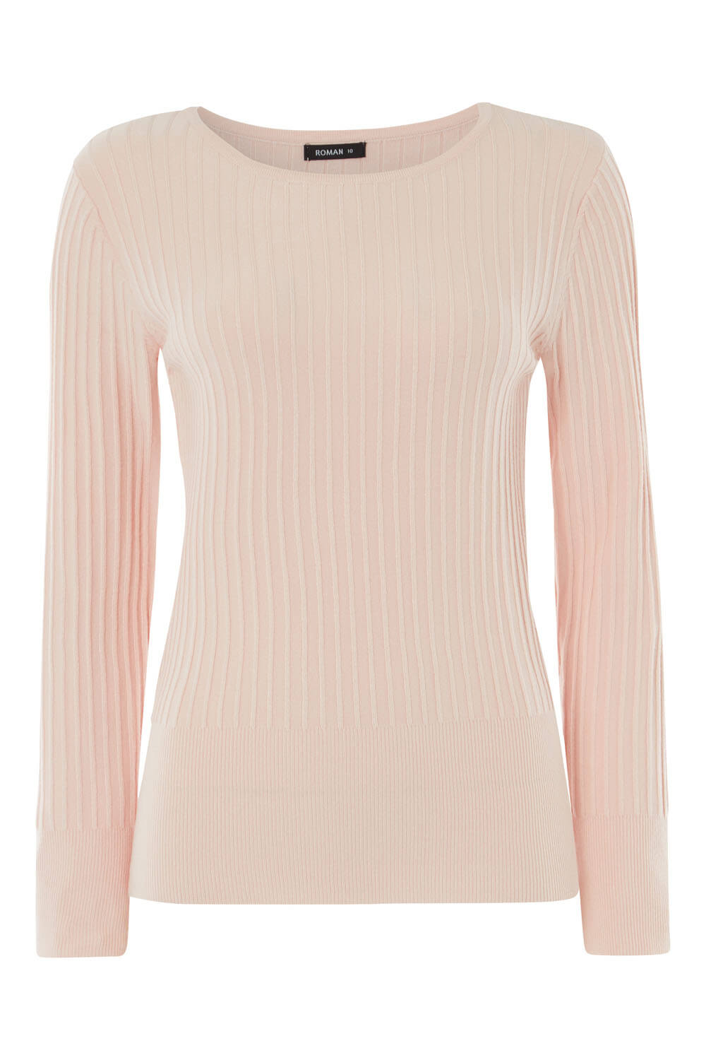 Light Pink Ribbed Textured Jumper , Image 5 of 5