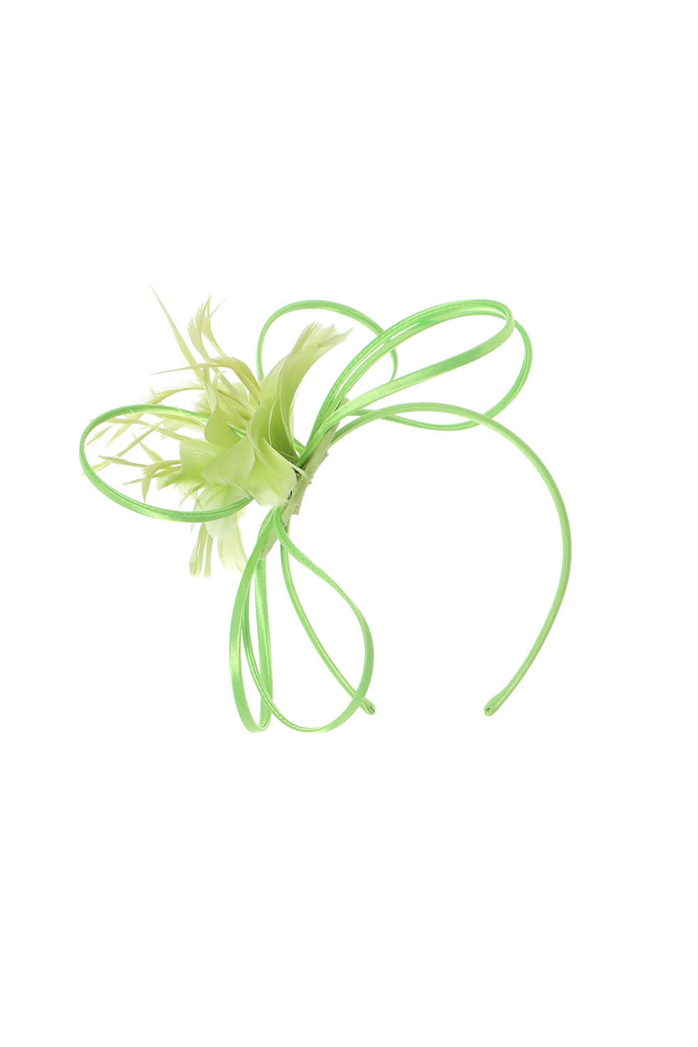 Lime Feather Flower Fascinator , Image 2 of 2