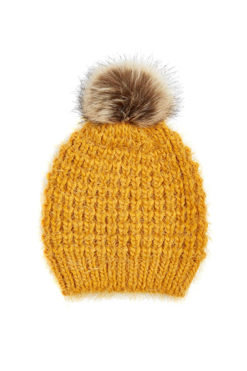 Amber Chunky Knit Pom Pom Hat, Image 4 of 4