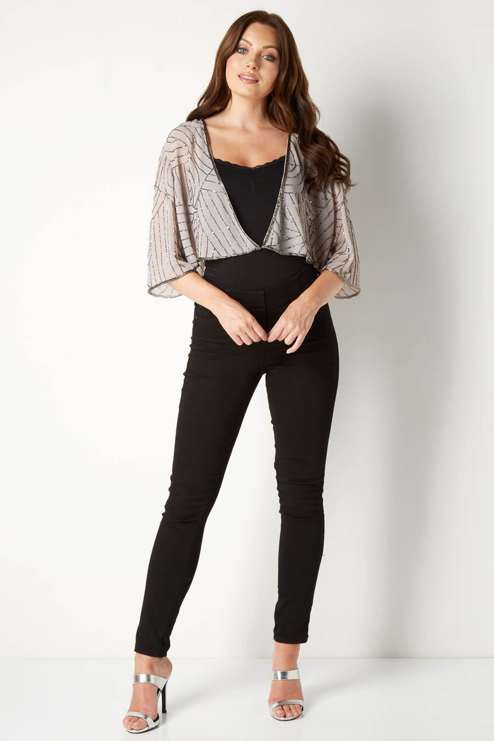 Beaded Cover Up in Grey Roman Originals UK