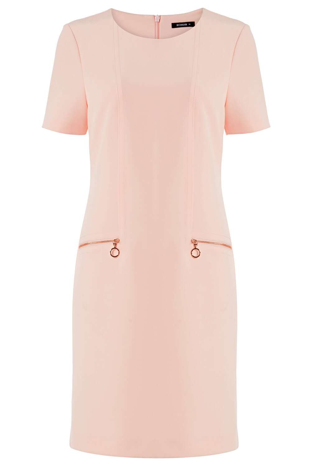 PINK Zip Pocket Shift Dress, Image 5 of 5