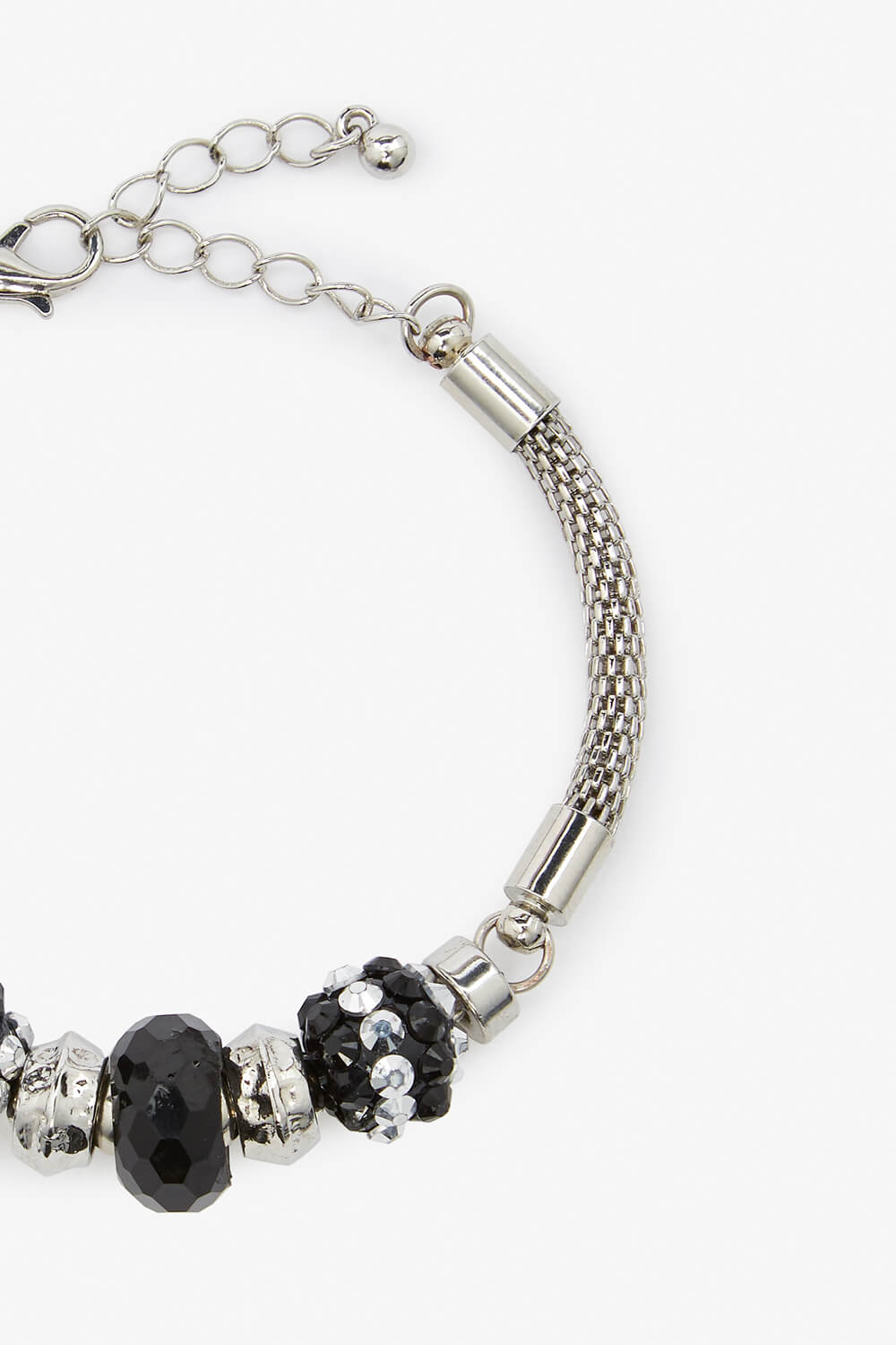 Silver Textured Charm Bead Bracelet, Image 2 of 6