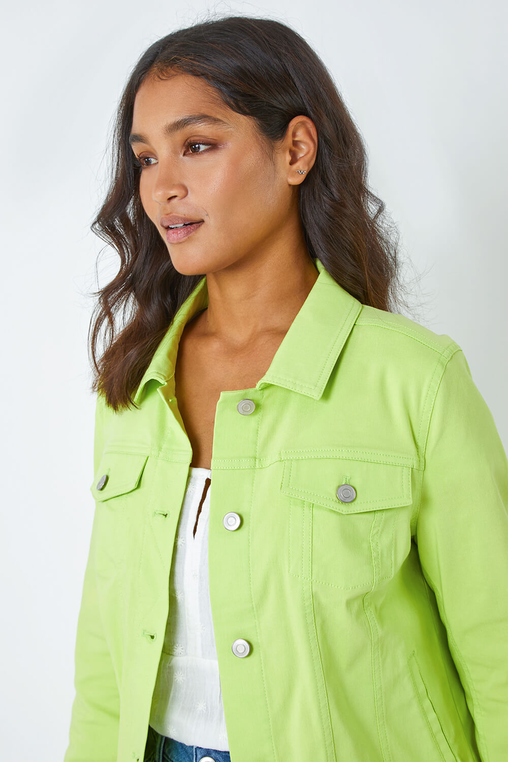 Lime Stretch Pocket Detail Jacket, Image 4 of 6