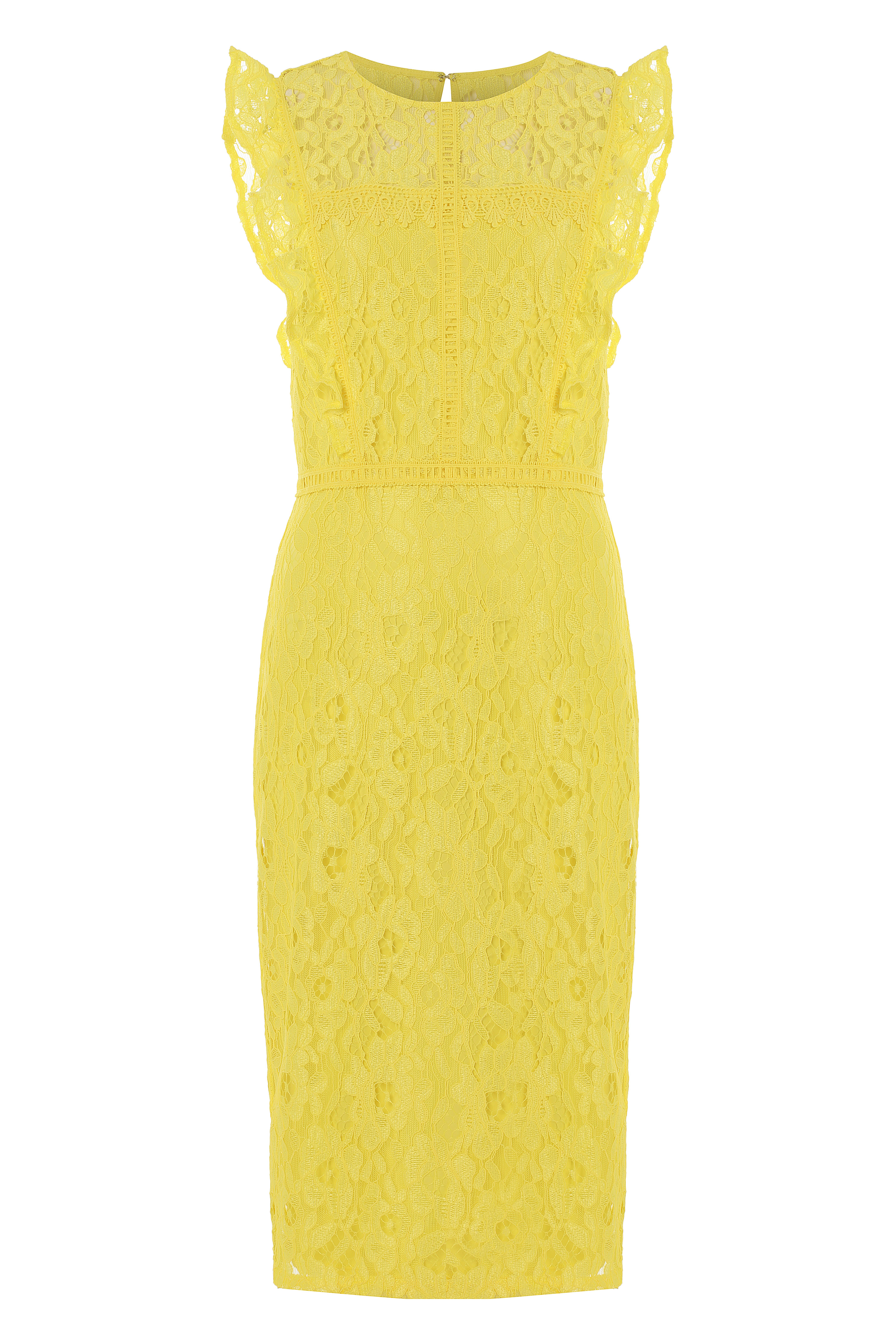 Yellow Lace Ruffle Dress, Image 5 of 5