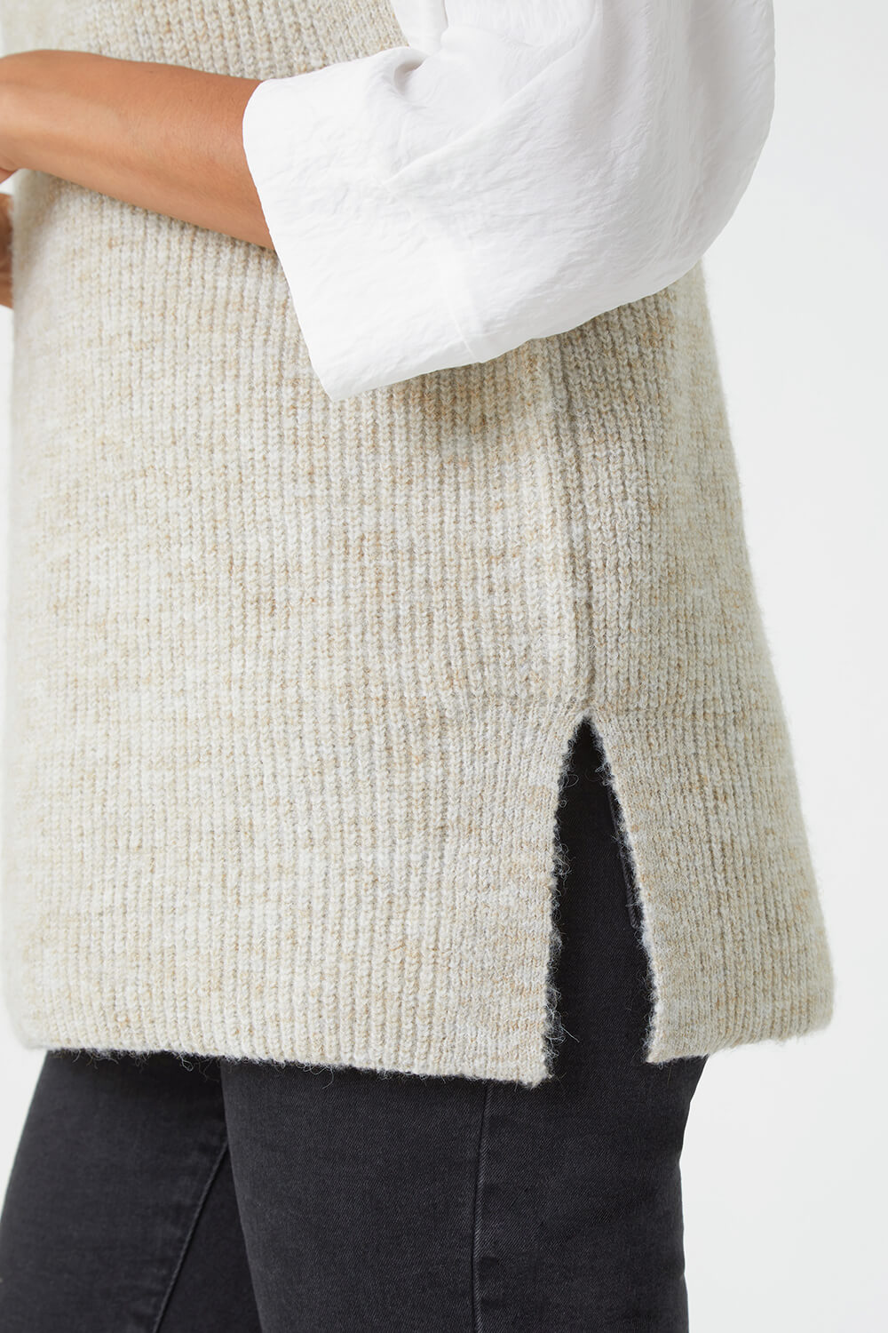 Natural Soft Knit Jumper Vest | Roman UK