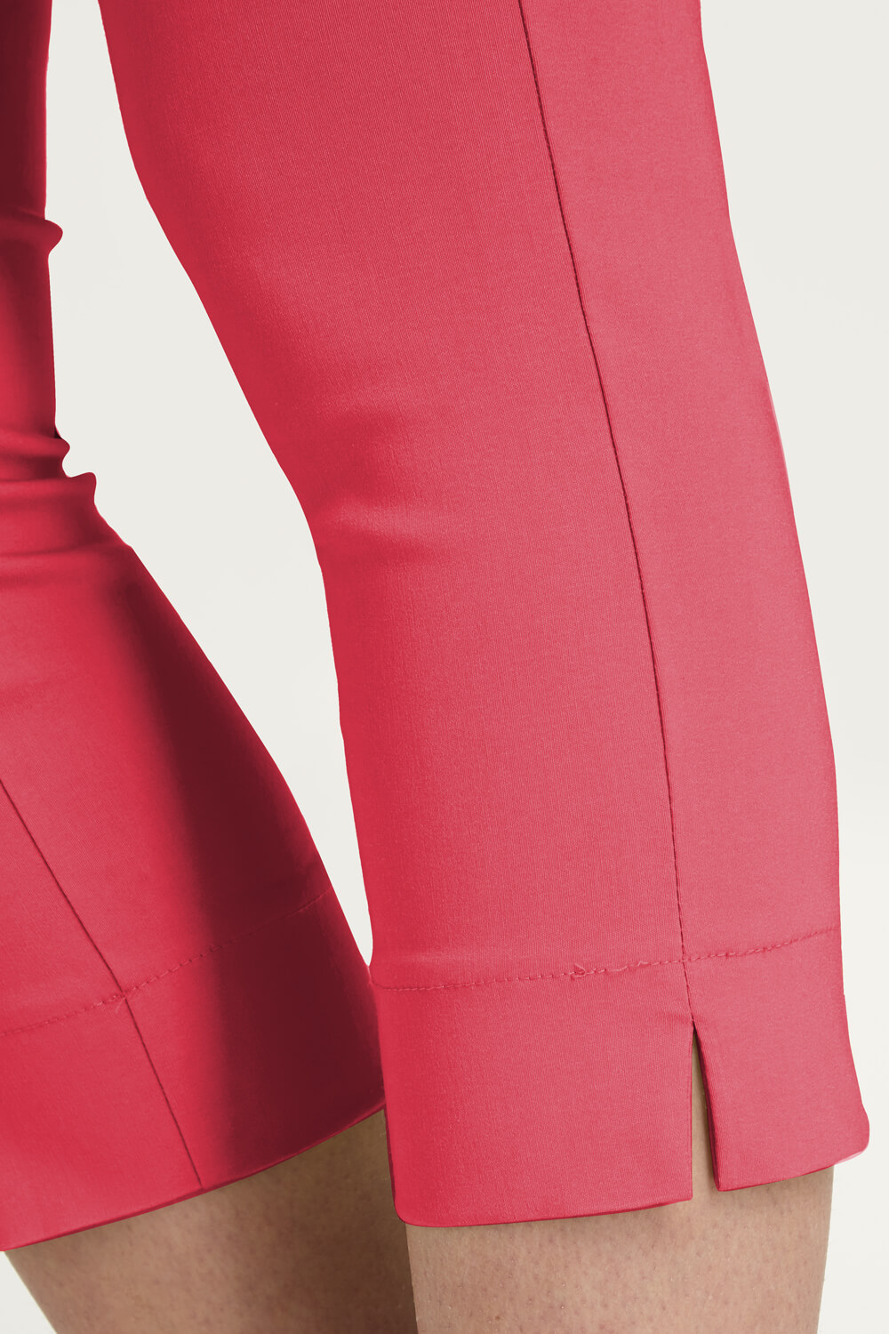 Dark Pink Cropped Stretch Trouser, Image 3 of 6