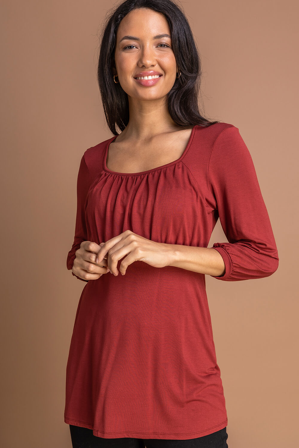 Gathered Front Detail Top
