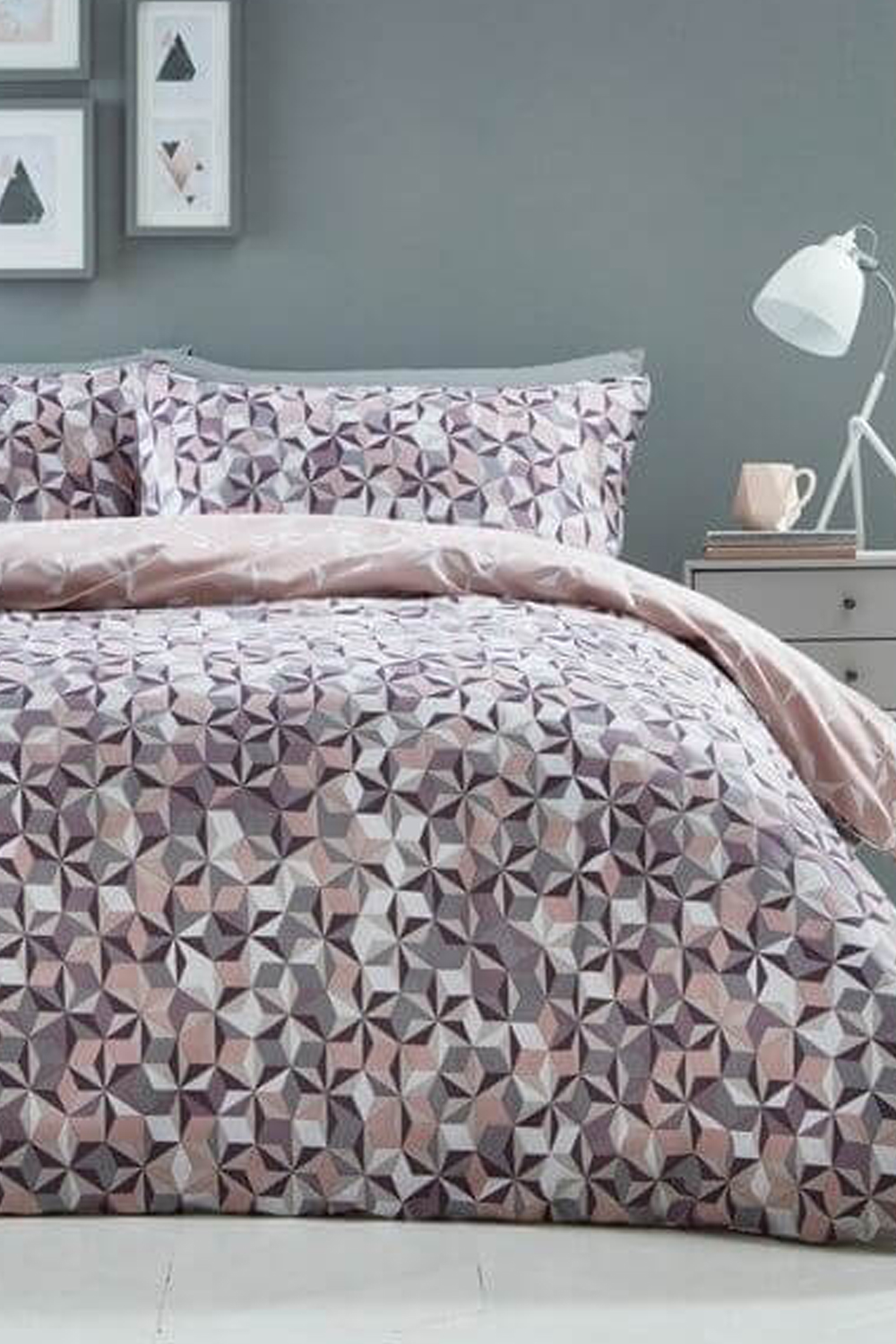 Double Oracle Pink Duvet Cover Set