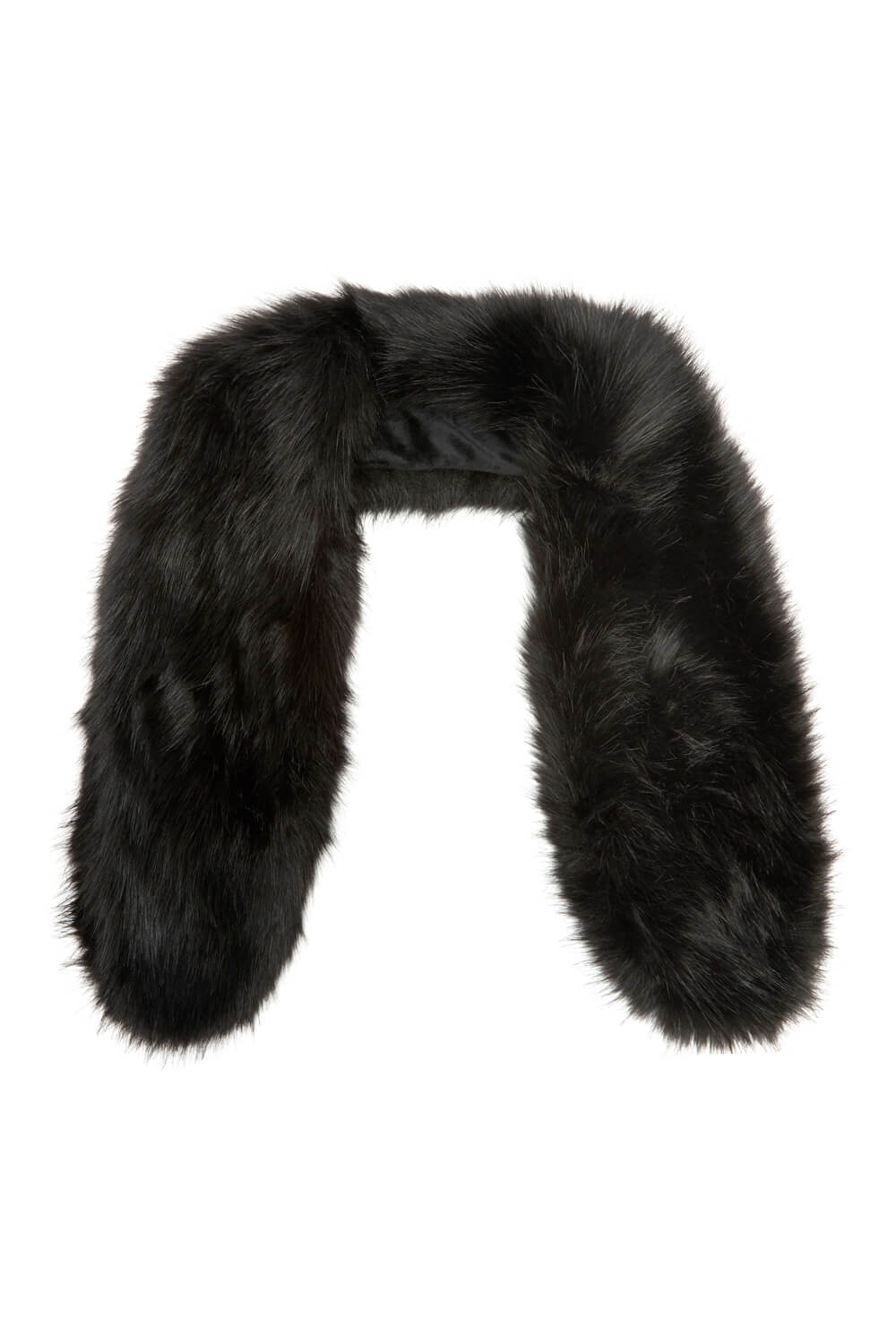 Black Faux Fur Stole Scarf, Image 4 of 4
